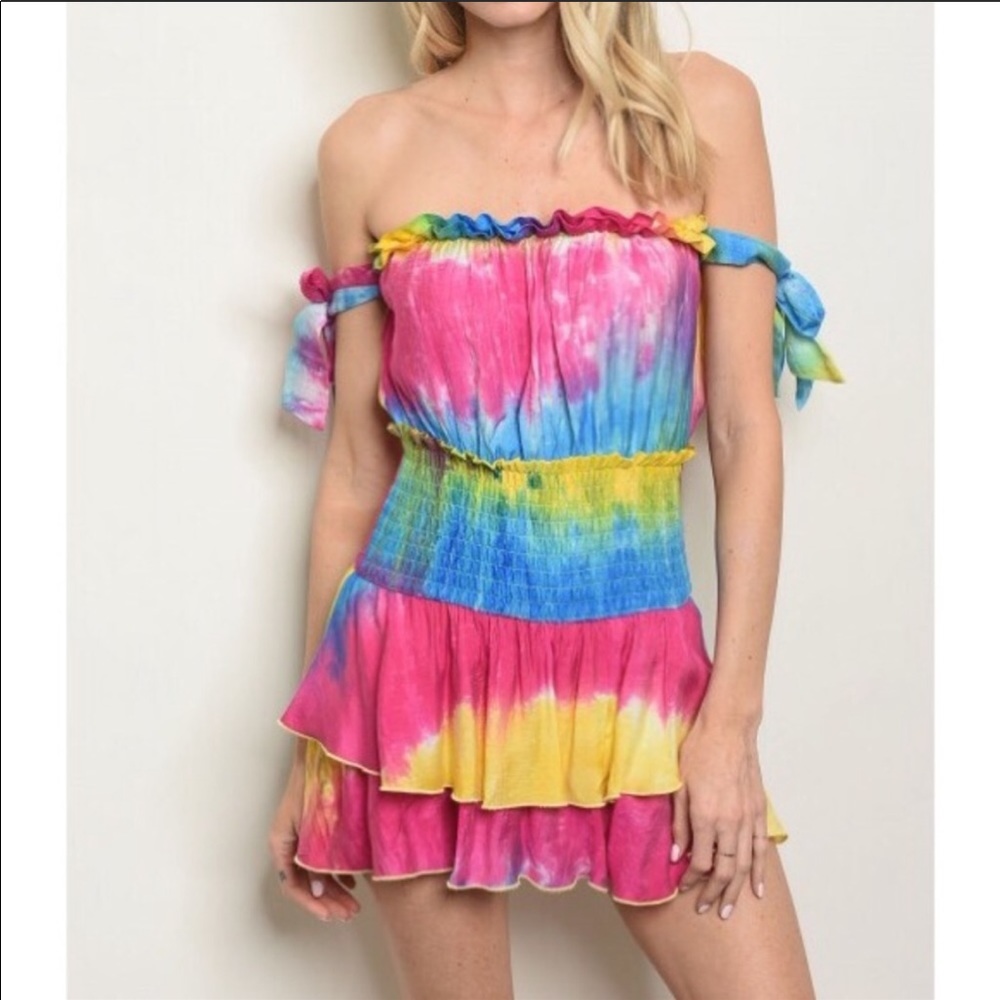 🌸Super Cute Tye Dye Romper!🌸 - Picture 2 of 3